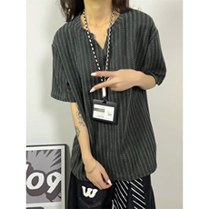 XZ809A/DX260/特P14鱼骨纹V领短袖T恤，男装T恤，星座809A(原222-1)