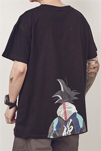 现货短袖夏季日系潮流男港风衣服大码宽松胖子ins男装T6667-P18图片