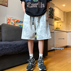 XZ616夏季薄款扎染脏脏裤休闲裤设计感短裤TY2519特P30控58，男装休闲裤，星座512A（原616）