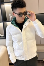 咖色棉衣外套男装潮牌修身短款无帽立领冬季外褂刺绣保暖棉服，男装棉衣，星座218-1（原230）