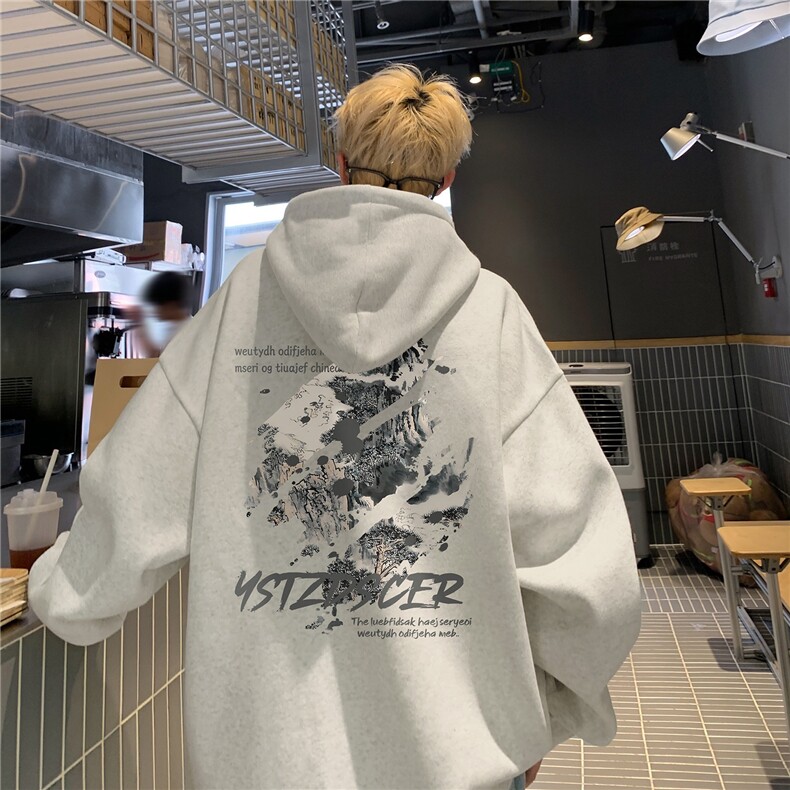 1506-1/WF0461/P39潮连帽卫衣男士2025新款宽松上衣服，男装卫衣，星座1506-1