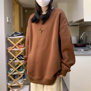 中性风！抖音直播高品质重磅卫衣男圆领卫衣女XW400-P45图片