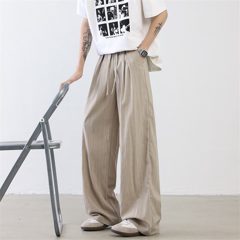 2026春夏薄款冰丝裤山本裤立体剪裁褶皱休闲西裤A585特P35控68,男装西裤,电商A309