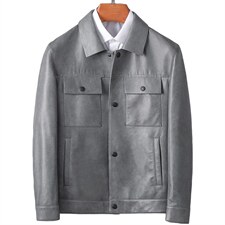 CMJ891秋冬新款男士皮夹克韩版修身绵羊皮外套P690，男装夹克，电商B360A（原721A）