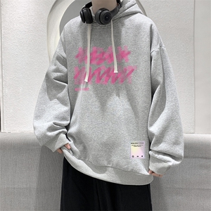 纯棉连帽卫衣男大码运动帽衫宽松薄WY2321-P35 加绒款-P40图片