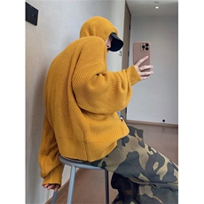 现货连帽卫衣男女春秋冬新款毛衣时尚洋气针织衫上衣情侣线衫，男装针织衫/毛衣，星座302B