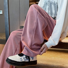 港风秋款男裤弹力灯芯绒直筒宽松休闲长裤H981P30，男装休闲裤，星座1013-1