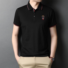 夏季新款男士翻领短袖t恤中年有领男装上衣服休闲POLO衫，男装T恤，电商B212（原钱塘6029）