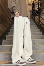 加绒加厚欧棉绒灯芯绒休闲裤直筒弯刀裤A493特P45控78，男装休闲裤，电商A309