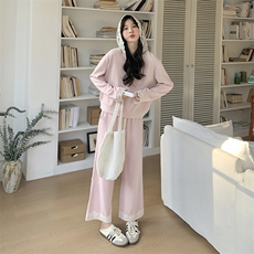 有买家秀秋季新款蕾丝拼接卫衣两件套装2C187-8517-P165-K258，女装套装/套裙，2C187