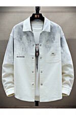 美式复古扎染牛仔夹克2026新款宽松休闲衬衫外套A436-2811-P70，男装夹克，电商A436