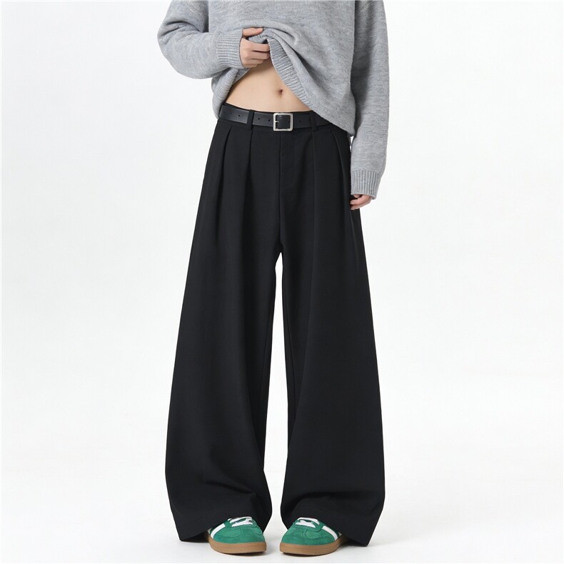 现货。。阔腿休闲西装长裤垂感褶皱-XH9096-特批P43，男装西服套装，星座412-1