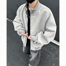数据款棒球领飞行夹克雾感夹克街头教练翻领外套26183P60，男装夹克，电商A128