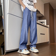 现货批价27YK86001冰丝速干裤子高级感垂感休闲阔腿裤子男夏，男装休闲裤，电商A086-1