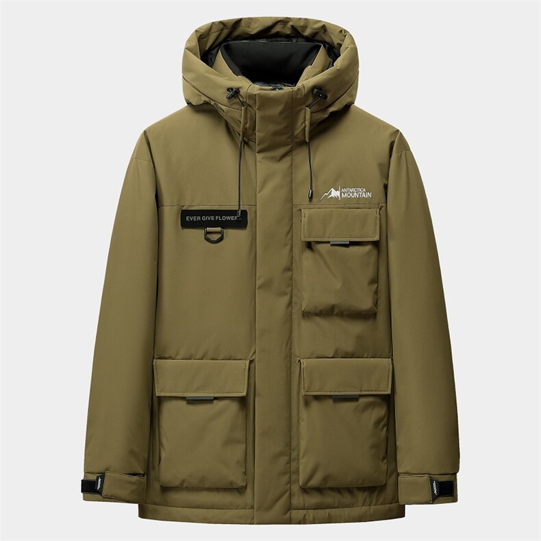 羽绒服YR2535新品主推90绒子多口袋泡袋工装定制三防特氟龙面料,男装羽绒服,钱塘207-1