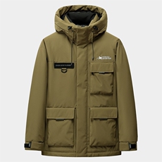 羽绒服YR2535新品主推90绒子多口袋泡袋工装定制三防特氟龙面料，男装羽绒服，钱塘207-1