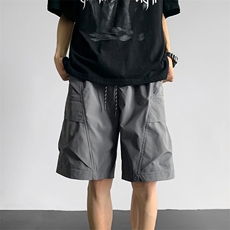 A337-S029-P40限58夏季潮流冲锋速干短裤薄款美式宽松工装裤，男装牛仔裤，电商A337