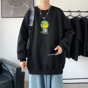 Y2546P38秋季男士bf宽松卫衣港风卫衣新款圆领韩版潮流衣服图片
