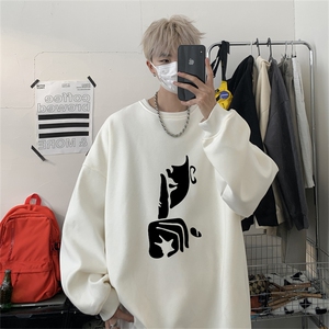 特P25控48秋冬新款男士圆领卫衣宽松休闲日常百搭上衣WQ2427图片
