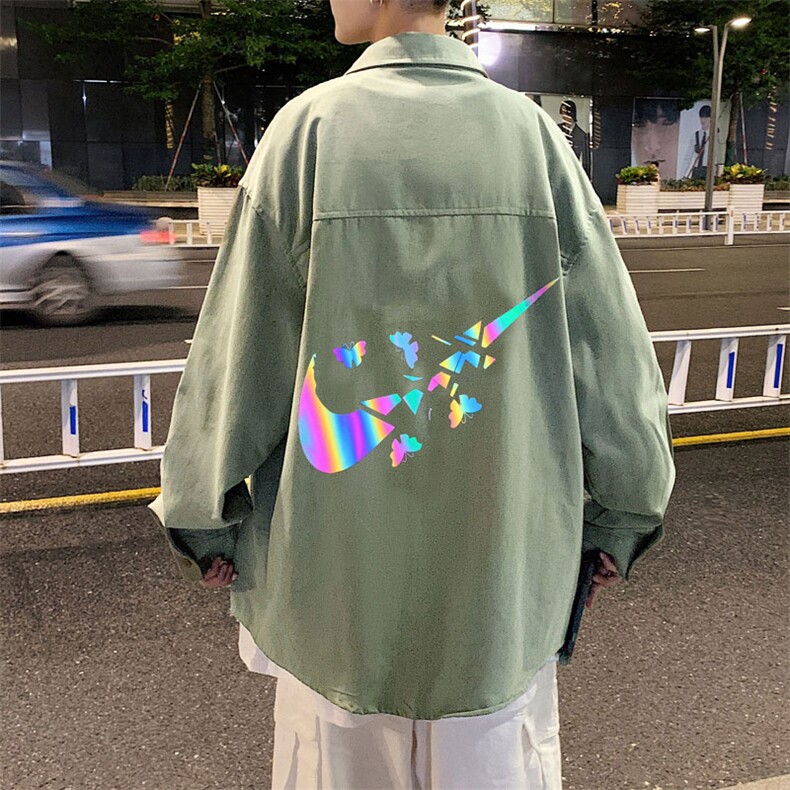 春季长袖衬衫男宽松港风衬衣男外套男CSCS270-P40，男装衬衫，电商B371