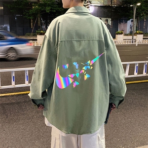 春季长袖衬衫男宽松港风衬衣男外套男CSCS270-P40图片