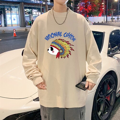 M18196-P45加绒款-P65半高领毛衣男士大码针织衫男毛线衣男,男装针织衫/毛衣,电商A040