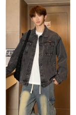 美式潮流落肩牛仔外套大码宽松男牛仔衣牛仔夹克JA6016-特价P68，男装工装外套，电商A007