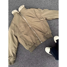 设计感小众解构毛领夹克棉服男女冬季新款保暖棉衣外套高级感棉袄，男装夹克，四季星座505