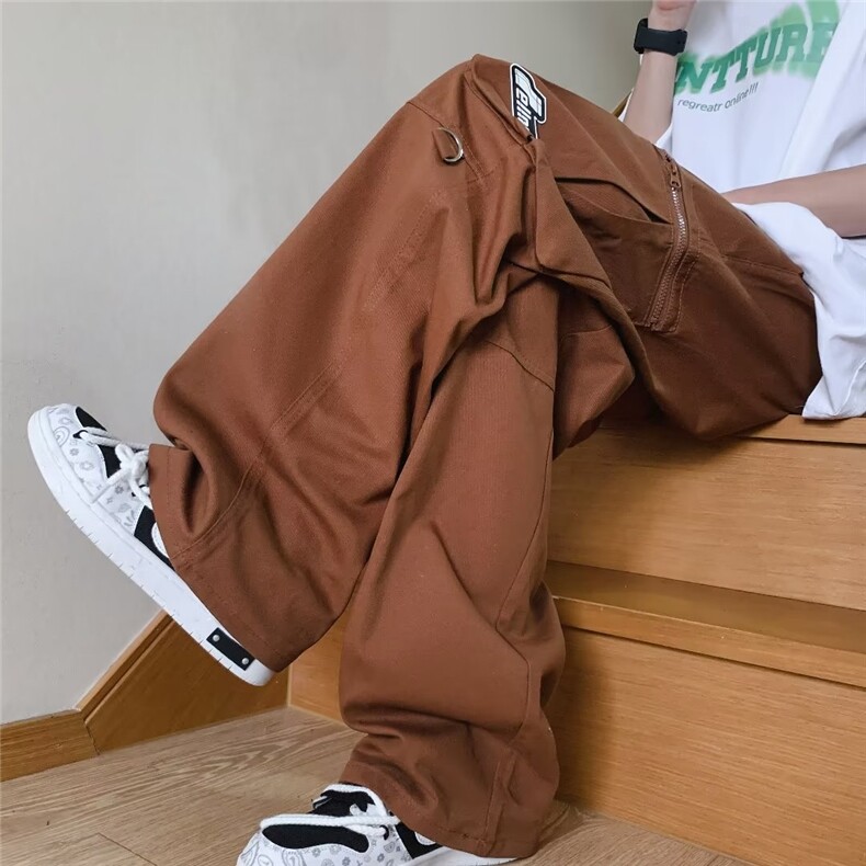 青春流行直筒时尚潮牌纯色男休闲裤工装裤中腰宽松型潮GK210-P45,男装休闲裤,星座1109-3