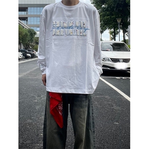 5393-P48好质量做工#原版压线+原毛绒刺绣长袖T恤图片
