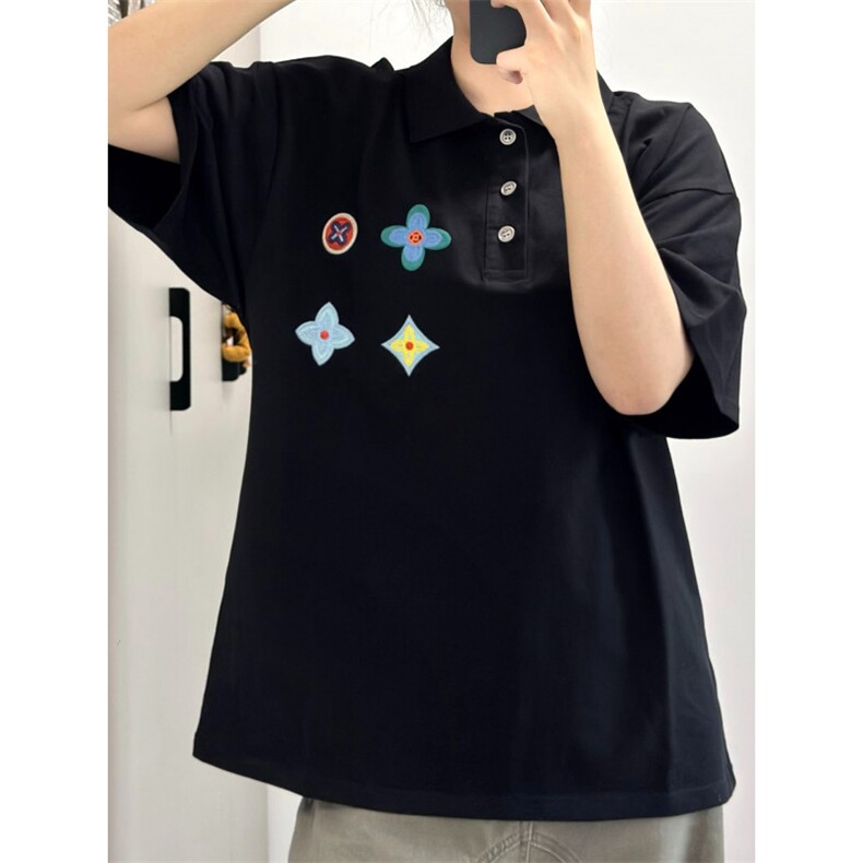 H1039-P38现货原版刺绣+印花polo翻领短袖T恤,男装T恤,星座617A-2