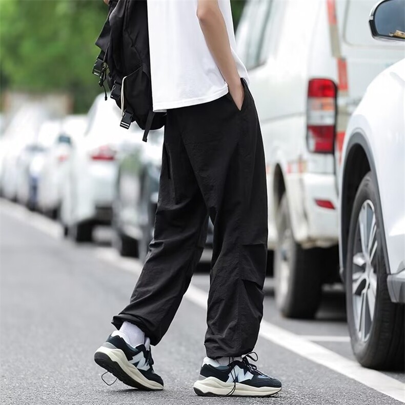 休闲裤男韩版潮流褶皱高街帅气2024秋冬季新款ins长裤K4713-P35,男装休闲裤,星座412-3