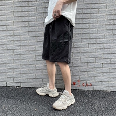 主推夏季薄款情侣短裤男宽松字母印花休闲外穿五分裤子DK884-P28，男装休闲裤，星座1008-1