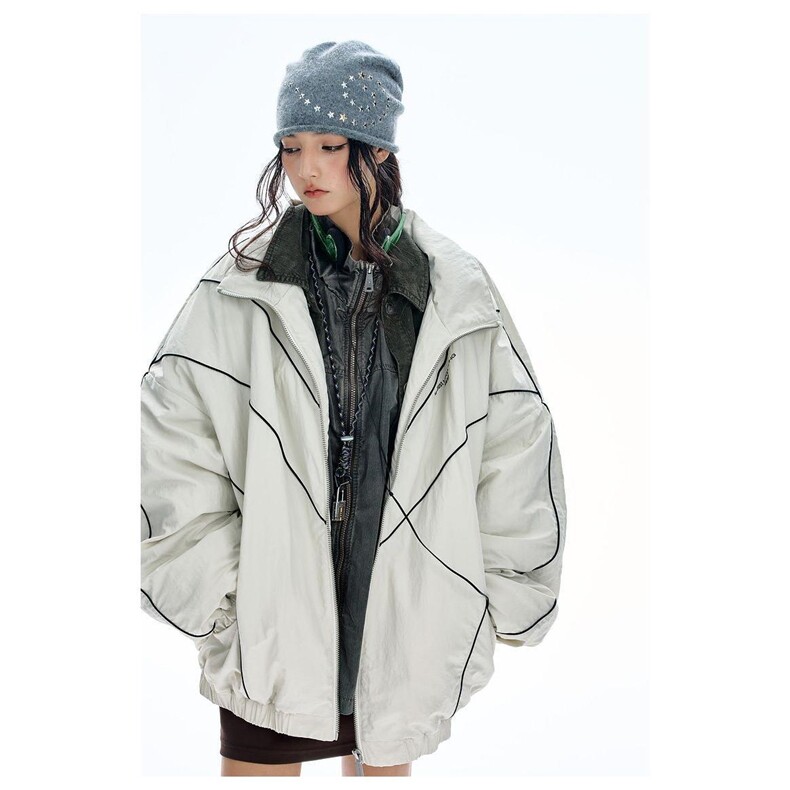 1506-1/MFA5081/P94克莱因蓝条纹立领防寒服男棉衣冬装外套暖棉袄,男装棉衣,星座1506-1
