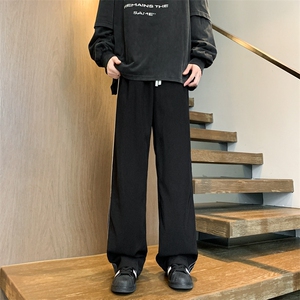 8XL-M三条杠运动裤大码直筒长裤美式街头阔腿裤休闲卫裤KZ1905P58图片