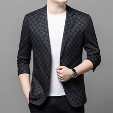 Y6623钱塘2020-2时尚休闲简约百搭中青年男士秋季西服外套P145，男装西服，钱塘207-2