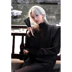 新中式男装风宫廷垫肩衬衫男中山唐装汉服长袖衬衣C0153，男装衬衫，星座1116A（原606A-3）