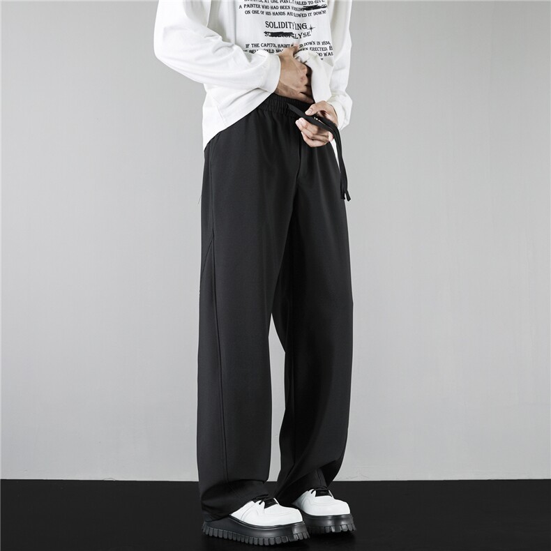 休闲裤男秋季薄款速干宽松直筒阔腿运动裤美式潮流拖地裤，女装休闲裤，星座410-6（原星座1304-1）