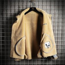 冬季皮毛一体男加绒加厚外套Z1929大码主推，男装夹克，电商D308