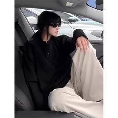 肌理感秋季男女华夫格透气亨利领户外运动休闲纯色长袖T恤WT02，男装T恤，星座1116A（原606A-3）