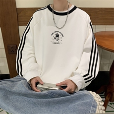 美式三杠条纹复圆领卫衣秋冬男女宽松长袖SW2456-P45控6850棉，男装卫衣，电商B370