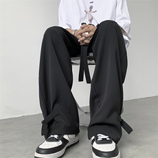 2026春季新款休闲裤宽松直筒拖地裤垂感西装裤A422P55，男装西服套装，电商A309