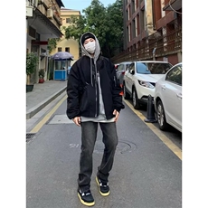 1506/QJK100/P39风立领夹克男学生宽松纯色痞帅外套，男装夹克，星座1506