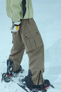 冬季户外防水保暖滑雪裤中性风加厚雪地裤K1157J加绒-P100控158图片