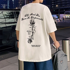 T706P26夏季新品港风高街美式短袖T恤宽松ins重磅纯棉体恤，男装T恤，星座304A