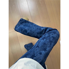 星星弯刀卫裤男女秋冬季美式阔腿裤子高个子加长休闲裤LCK166-P39，男装休闲裤，星座1008