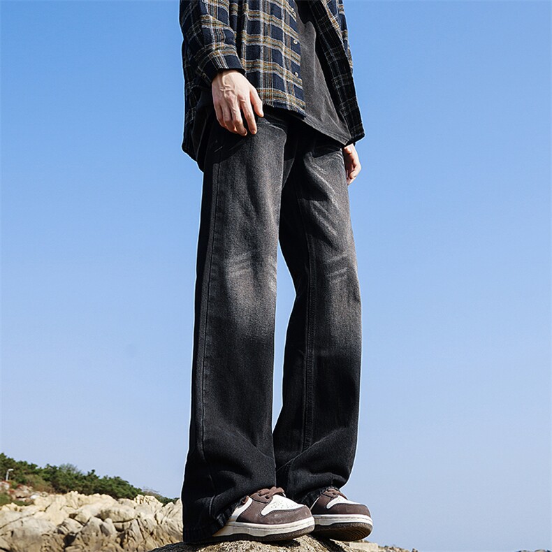 A408-24K60849-P55-X79-M-3XL美式复古休闲春季直筒水洗牛仔裤,男装休闲裤,电商A408