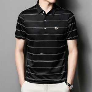 青年夏季2022薄款男士短袖POLO衫透气时髦商务潮流半袖上衣P50图片