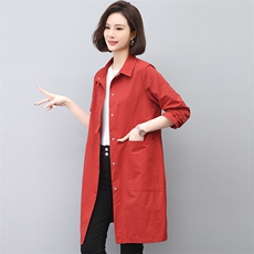 风云女中长款2023春装中年妈妈休闲洋气减龄薄款外套，女装风衣，雪樱依海
