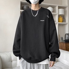 春季潮牌慵懒风圆领卫衣2024新款韩版宽松长袖上衣男W8029-P35，男装卫衣，星座512-4